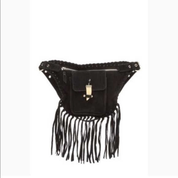 SALE!! LF FRINGE LEATHER EMBELLISHED BELT BAG - Picture 4 of 6